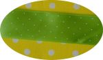 Wstążka satynowa - Zielona w białe kropeczki 25mm