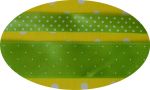 Wstążka satynowa - Zielona w białe  kropeczki 12mm