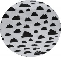 Końcówka 90cmx 56cm -Czarne chmurki na białym tle