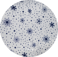 Bawełna 50cm x 150cm - Granatowe gwiazdki na białym tle