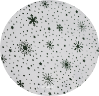 Bawełna 50cm x 150cm - Zielone gwiazdki na białym tle